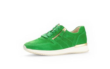 Gabor Damen Low-Top Sneaker, Frauen Halbschuhe,Wechselfußbett,Best Fitting,straßenschuhe,Strassenschuhe,Sportschuhe,Verde (Gold),39 im Sale